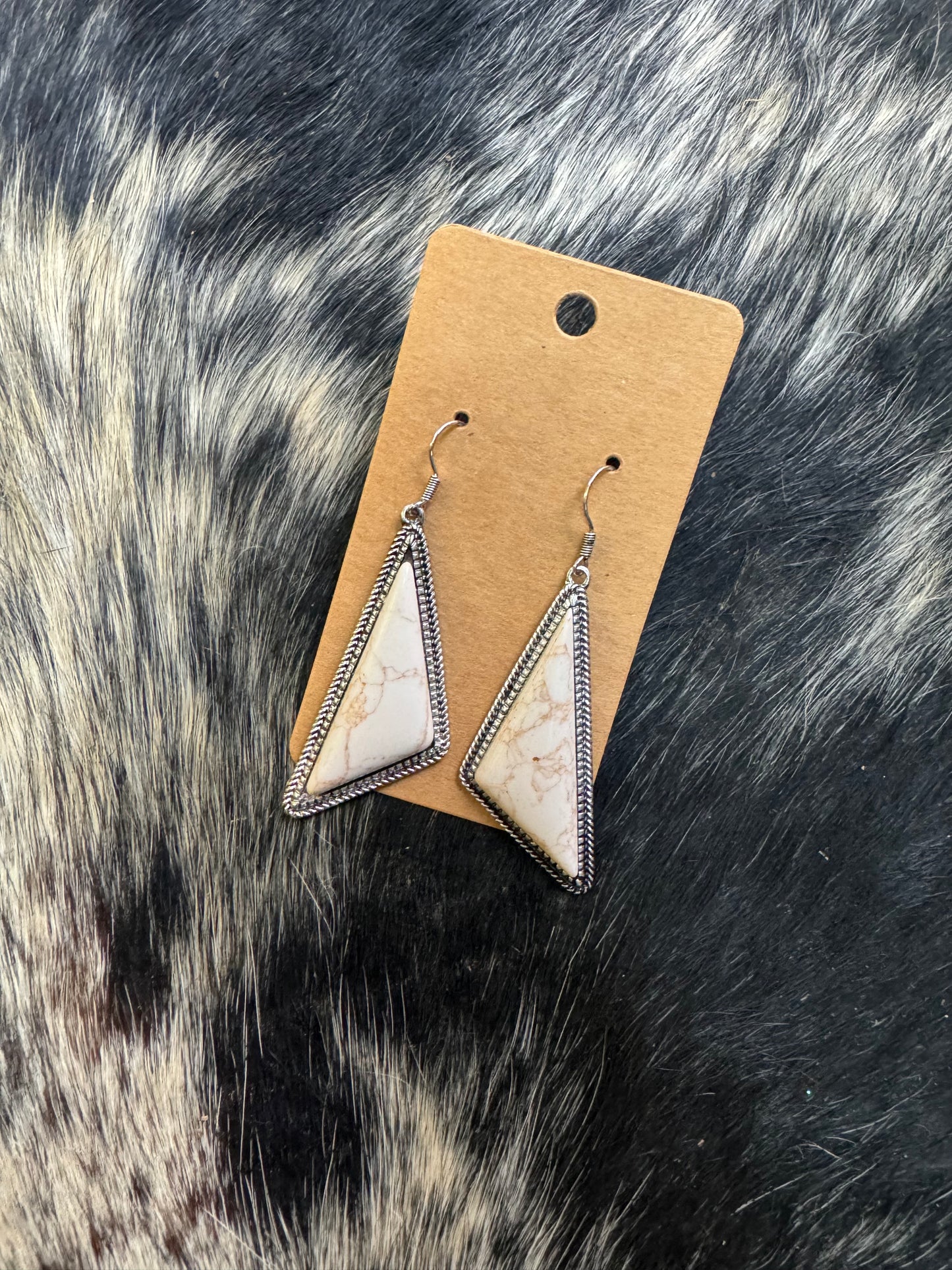 Tri Buffalo Earrings